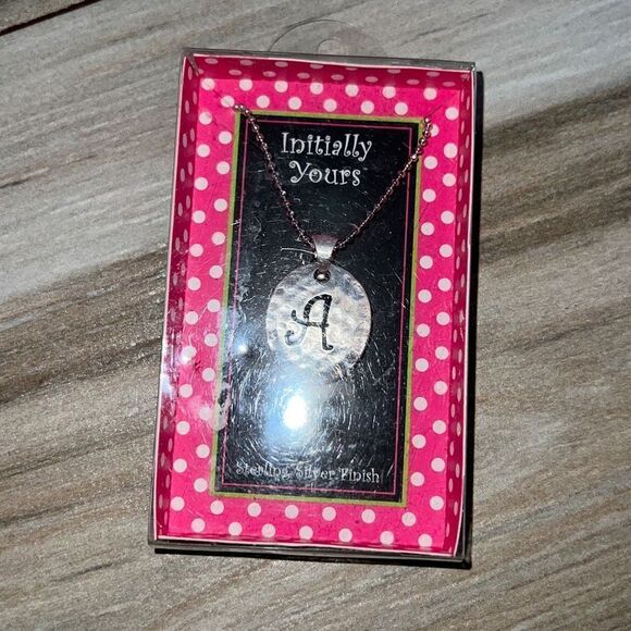 Initial necklaces Sterling silver finish  16 in chain w/2 in extender NIB - Picture 1 of 7